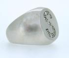 Anello chevalier con iniziale in argento 925%°